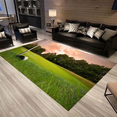Nature And Golf Pattern Rug,New Fashion Rugs,Living Room Rug,Modern Rug,Home Decor Rugs, Fan Rugs, 3d Print Rug, Kids Room Rugs