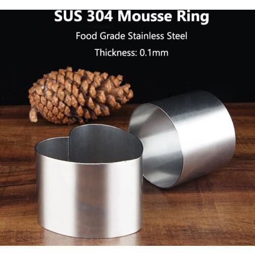 Stainless Steel Round Mold For Cheese Mousse Cakes Pudding Baking Tool Mold for Cake Decorating Tools Bakery Kitchen Accessories