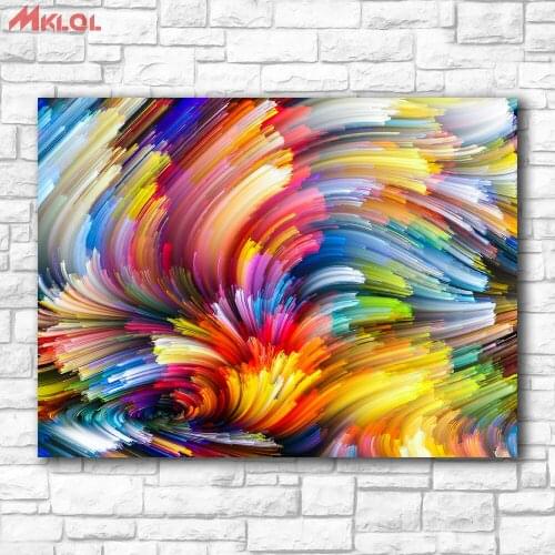 Fashion Oil Painting 5-(6) Colored line clouds Paiting Home Decor On Canvas Modern Wall Art Canvas Print Poster Canvas Painting