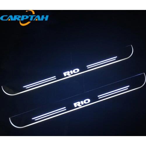 CARPTAH Trim Pedal Car Exterior Parts LED Door Sill Scuff Plate Pathway Dynamic Streamer light For Kia Rio K2 2015 - 2017 2018