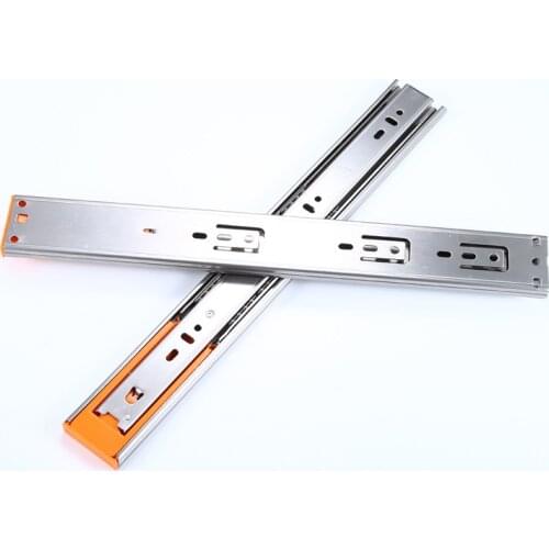 10" - 22" Stainless Steel Drawer Slides Soft Close Drawer Track Rail Sliding Three-Section Cabinet Furniture Hardware Furniture