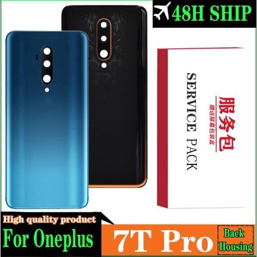 Original Back Housing Replacement for Oneplus 7T Pro Back Cover Battery Glass for One plus 7T Pro Rear Cover With Logo