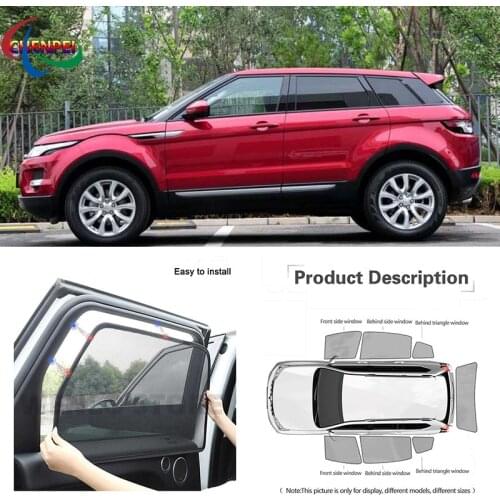 For Land Rover Range Car Full Side Windows Magnetic Sun Shade UV Protection Ray Blocking Mesh Visor Car Decoration Accessories