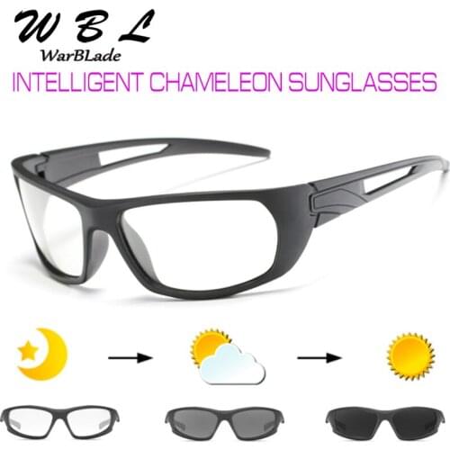 WarBLade 2019 Men Brand Photochromic Sunglasses Polarized Chameleon Sun glasses for men fashion rimless square sunglasses
