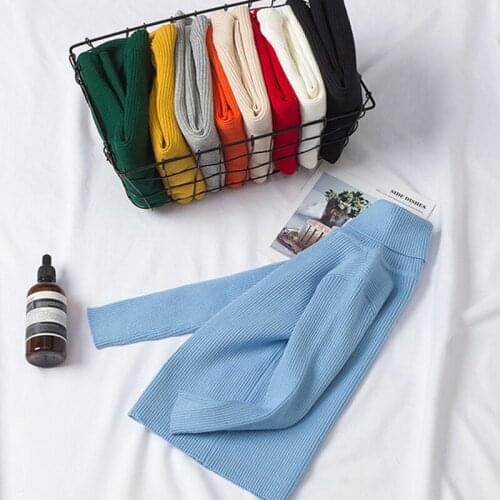 1-7 Yrs Baby Boys Girls Winter Turtleneck Sweater Autumn Boys Children Clothing Pullover Knitted Solid Kids Sweaters