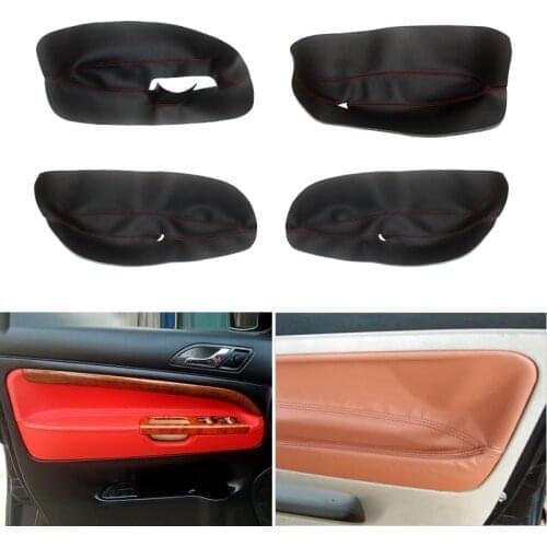 Only Left Hand Drive Car Microfiber Leather Door Armrest Panel Cover Protective Trim For Skoda Superb 2002 2003 2004 2005 2006