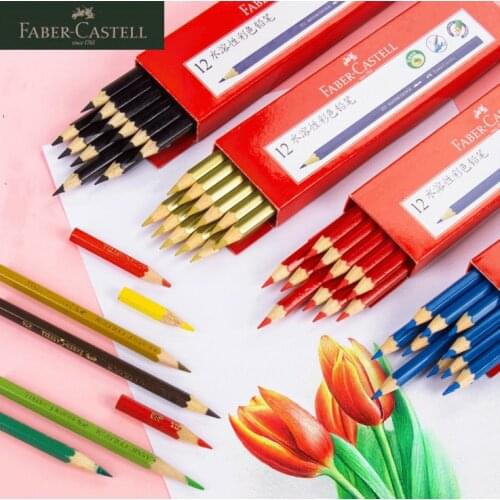1PC Faber Castell Water Soluble Colored Pencils Art Supplies For School Kids Drawing Beginner 40 Colors