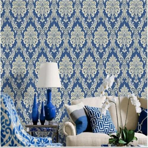 Wellyu Dimensional 3D wallpaper Damascus flower wallpaper living room bedroom TV backdrop papel de parede para quarto