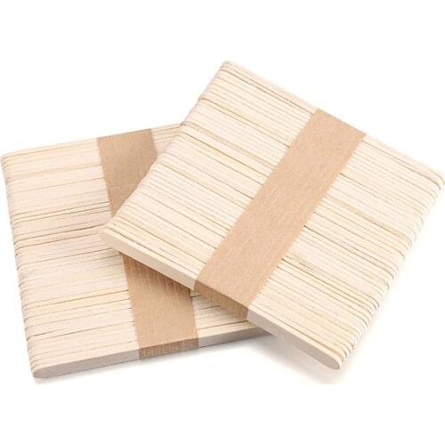 10-100pcs Wooden Stirring Stick For DIY Epoxy Resin Mold Popsicle Ice Cream Sticks Handmade Craft Tools Jewelry Making Supplies
