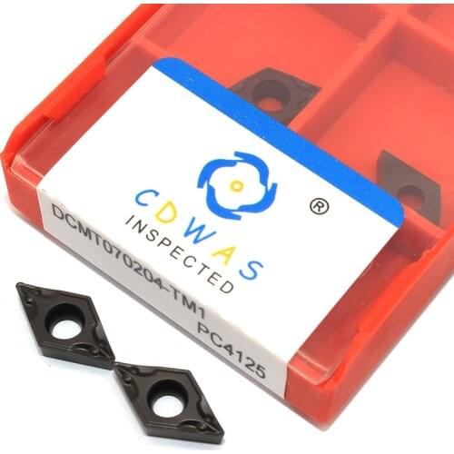 10PCS DCMT070204 TM1 PC4125 High Quality Black Carbide Inserts Internal Turning Tool DCMT 070204 CNC Lathe Cutter Tool For Steel