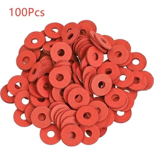 100Pcs Insulation Red Steel Paper Fast bar Paper Gasket Screw Insulation Gasket Fiber Main Board Insulation Washer