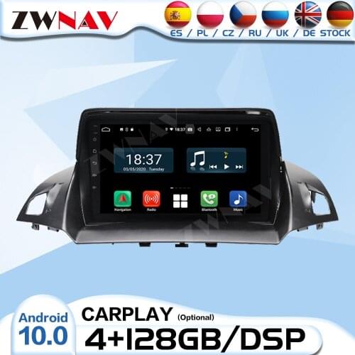 128G Carplay 2 Din Android 10 Radio Receiver For Ford Kuga 2013 2014 2015 2016 2017 2018 Audio Stereo Video Player GPS Head Unit