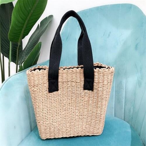 23x18CM New Female Summer Straw Bag Handbag Beach Bag a6255