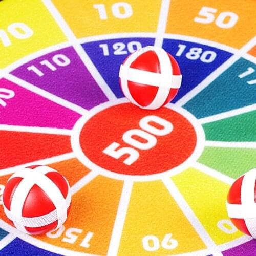 27.5cm Kids Safety Dart Board Sports Toys Sticky Ball Target Game Indoor Outdoor Parent-child Interaction Drop Ship