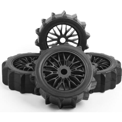 4Pcs 17mm Hex RC Snowfield Desert Tires&Wheel Rim For 1:8 Off-Road Buggy Car