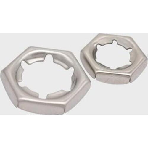 6pcs M16 M18 304 Stainless Steel Fastening Nut Anti-Loosening Reverse Nuts DIN7967