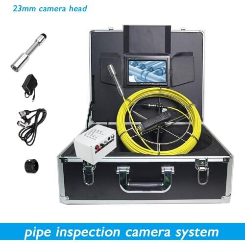 7inch Pipe Sewer Inspection Video Camera Drain Pipe Sewer Inspection Camera System With 12pcs LED