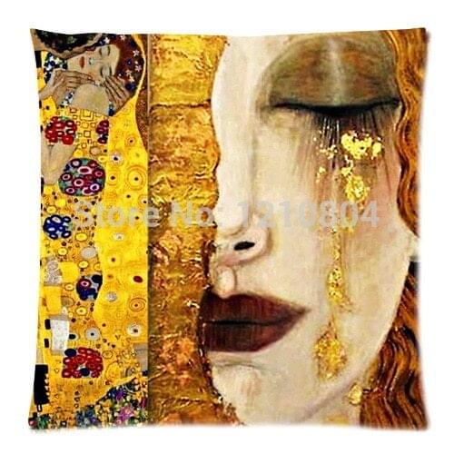 Austria Symbolon Painting Artist&Gustav Klimt Works Background Printed Comfortable Cushion&Pillow Slip 40x40cm Drop Shipping