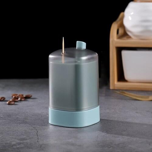 1PC Automatic Pop-up Plastic Toothpick Box Creative Eco-friendly Durable Kitchen Living Room Dining Room Toothpick Storage Box