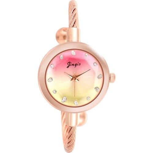 New style steel wire strap bracelet watch exquisite fashion ladies watch small fresh candy color student bracelet watch