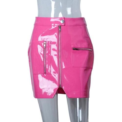 DANCING WINGS Leather Pencil Skirts