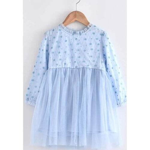 Pattern Kid Dresses for Girls Princess Dresses 2021 Baby Girl Autumn Dress Long Sleeve Children Tutu Dresses Korean Baby Clothes