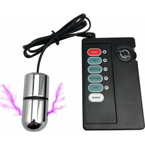 Electric shock metal mini jump Egg bullet body massager clitoris medical electro sex toy erotic for female