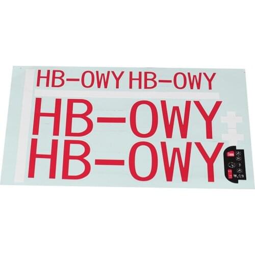 FMS 1400mm 1.4m J3 Cub Piper V3 Red Decal Sheet Stickers FMSRK109 RC Airplane Model Hobby Plane Airplane Spare Parts J-3