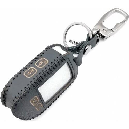 ST-5A High Quality Soft texture leather key case for 5A Safety In Two Senses Car Alarm System Russian Version Fob