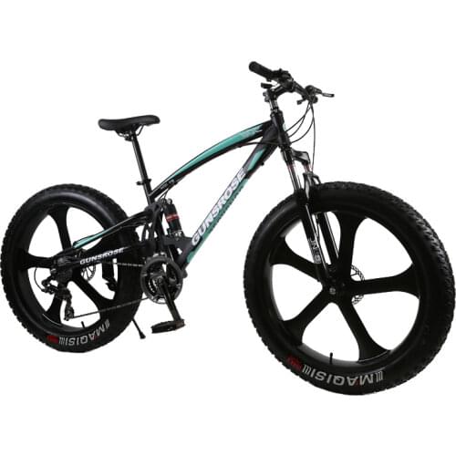 26inch fat tire mountain bike five knife carbon steel frame 4.0 big tire MTB adult variable speed double disc brake snow bicycle