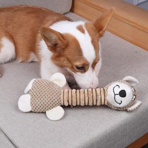 Dog Puppy Toys Pet Supplies Pets Chew Toy Animal Shape Bite Resistant for Small Medium Dog Accessories Plush Sound