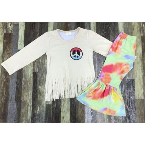 Baby girl clothing set fall knitted 2 pieces tassels outfit baby clothing set boutique