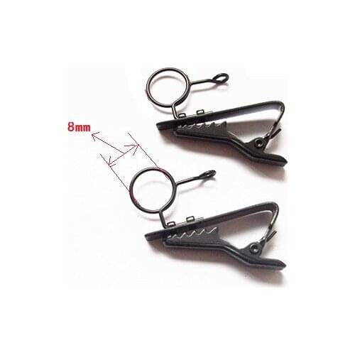 Linhuipad 8mm size Clip For Lavalier Lapel Microphone Replacement Metal tie clip 10pcs/lot free shipping