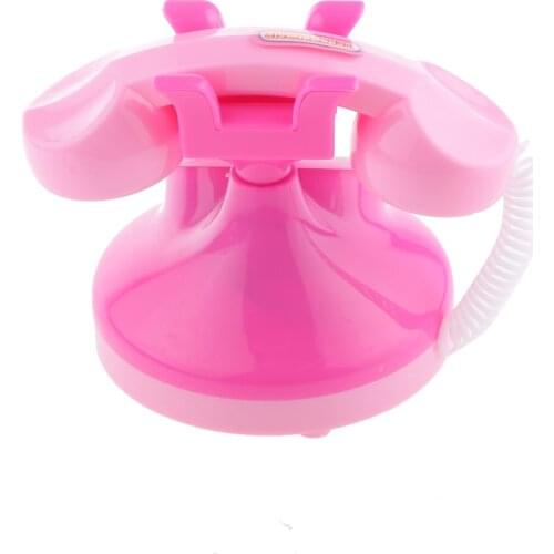 Mini Pink Telephone Pretend Play Home Appliance Toy For Boys & Girls