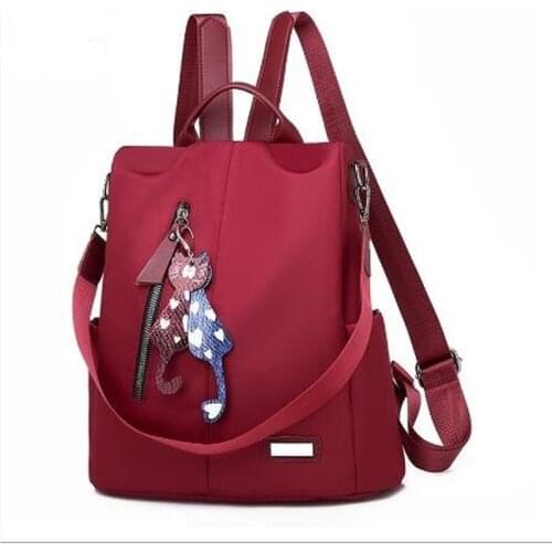 Fashion Women Anti-Theft Backpack Waterproof Fabric Large Female Shoulder Bag Large Capacity Simple Style Casual Mochila Travel