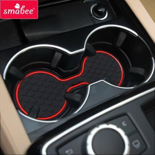 Smabee Gate Slot Cup Mat for Mercedes Benz GLE W166 C292 Class 250d 350d 350 400 550 63 AMG Coupe 2018 Non-Slip Pad Accessories