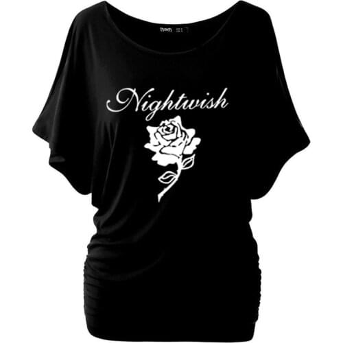 Nightwish Imaginaerum Symphonic Metal Women T-shirts oversized tee shirt femme cotton Female IBatwing Short Sleeve Tops