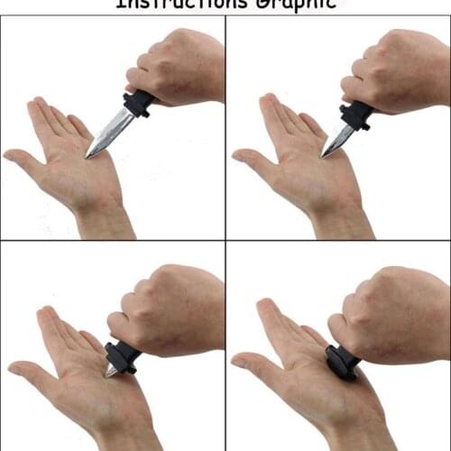 Trick Dagger Knife Retractable SLIDE IN Blade Fun Joke Prank Halloween Prop Fake Gag Toys 18cm Hot Selling 1pc