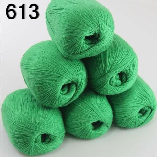 Sale 6balls X 50g pure high quality 100% cashmere warm soft Knitting Yarn Green 233-613
