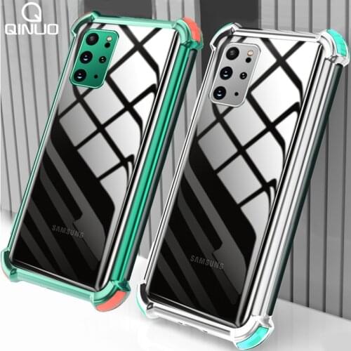 Luxury Plating Shockproof Bumper Phone Case For Samsung Galaxy S20 Ultra Plus A10S A20S A21S A11 A50 A70 A51 A71 A91 Back Cover