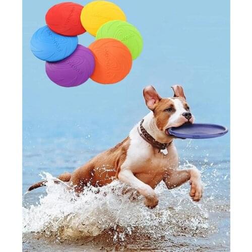 Platillo Volador De Silicona Juguetes Para Perros Goma Suave Y Ecolgica Discos Voladores Resistentes Para Masticar Cachorro