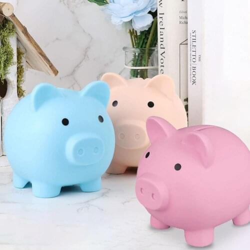 Cute Piggy Bank Plastic Animal Pig Money Bank Coin Box Lovely Gifts Cartoon Pig Shaped Home Decor Money Saving Boxes Piggy Banks