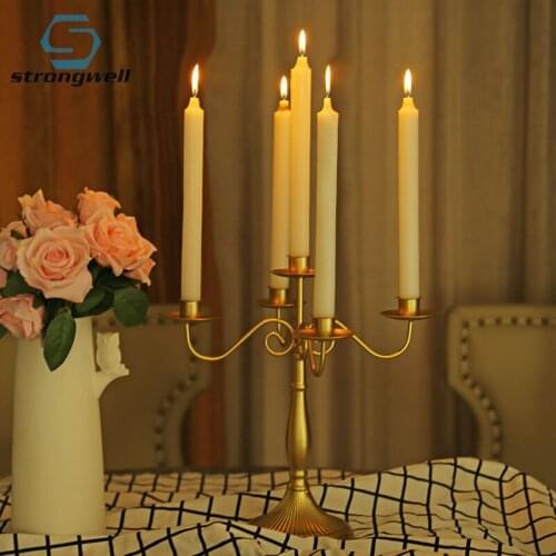 Strongwell Hotel Wedding Decor Candlestick Restaurant Candlelight Dinner Candle Holder Decoration Props Classic Ornament Crafts
