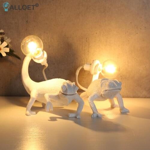 LED Table Lamp Nordic Resin Lizard Light Living Room Bedroom Decoration Bedside Lighting Home Decorative Art Wall Lamp