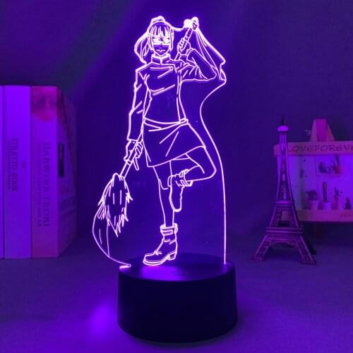Manga Led Light Jujutsu Kaisen Zenin Maki for Bedroom Decor Night Light Jujutsu Kaisen Gift Acrylic Anime 3d Lamp Room Decor