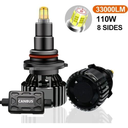 2PCS H1 H7 LED 360 H4 33000LM Canbus HB3 HB4 9012 HIR2 D1S D2S Led H11 H8 9006 9005 Car Headlight Bulb Fog Lamps 6000K 12V