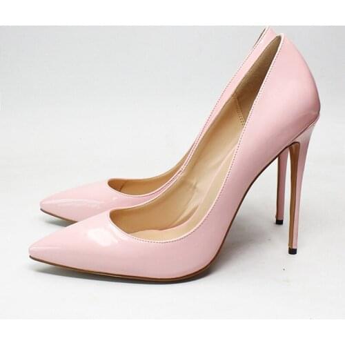 12cm Pink high heels elegant classic stiletto high heels shoes 10cm 8cm sexy pumps pointde toe wedding party QP066 CHENSIR9