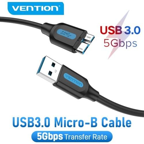 Vention Micro USB 3.0 Cable 1M 0.5M 2m Fast USB Charger Data Sync CableUSB Mobile Phone Cable for Samsung S5 Hard Drive Disk hot