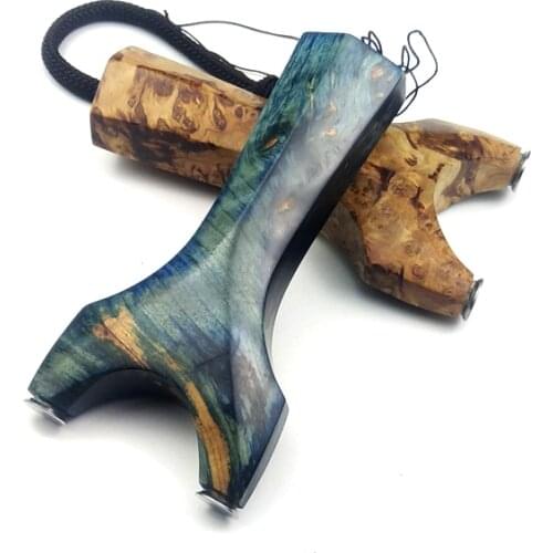 High Quality First Class Thuja Curing Solid Wood Slingshot Slingshot Suitable For Outdoor Hunting Shooting With Flat Rubber Band