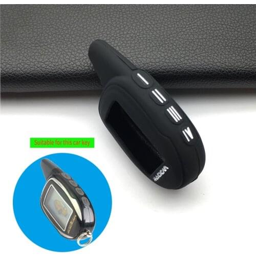 High quality silicone key case cover bag shell holder for Russian alarms Scher-khan Magicar 9 7 Case LCD protect shell